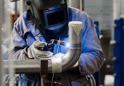industrial bakery equipment installation welder